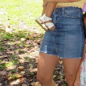 American Threads Sky Blue and Dark Blue Denim Skirts